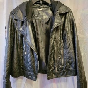 XL J2  black faux leather jacket